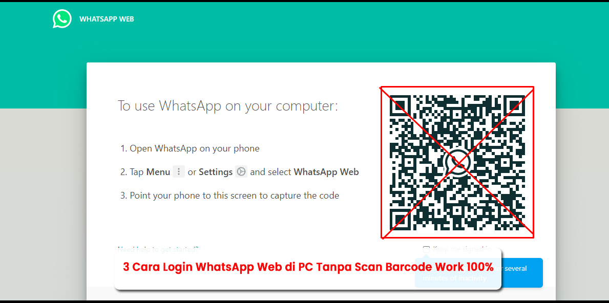Cara Login WhatsApp Web Tanpa Scan Barcode